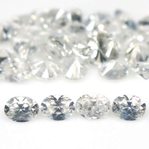 Outstanding 9.21ct diamond white Zircon set