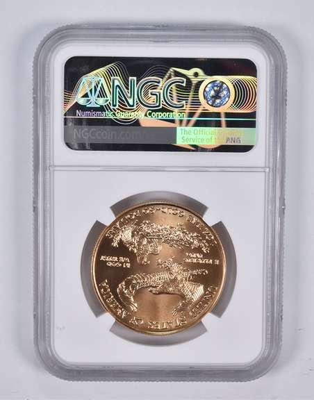 MS70 2002 $50 American Gold Eagle 1 Oz. .999 Fine Gold NGC