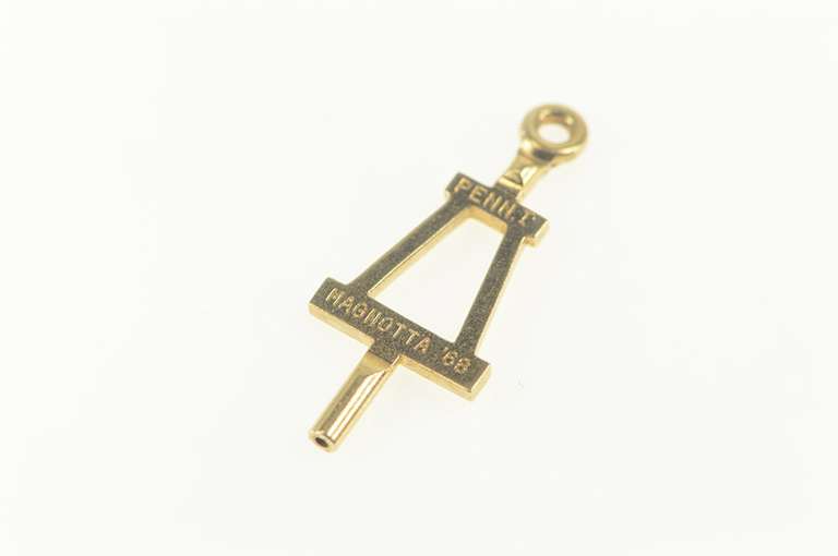10K Yellow Gold Alpha Phi Gamma Engraved Greek Letter Charm/Pendant