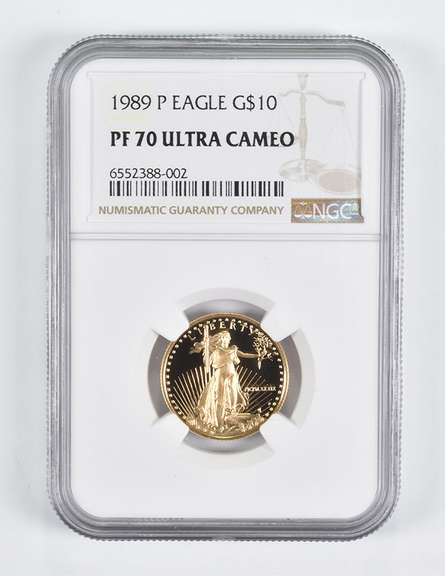 PF70 UCAM 1989-P $10 American Gold Eagle 1/4 Oz. .999 Fine Gold NGC