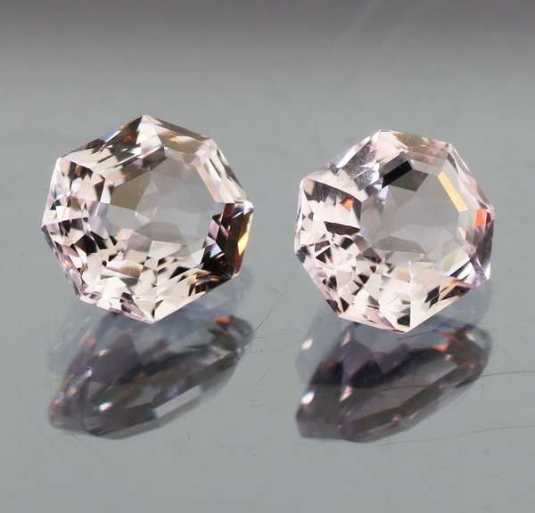 Brilliant 3.25ct natural whisper pink Amethyst set