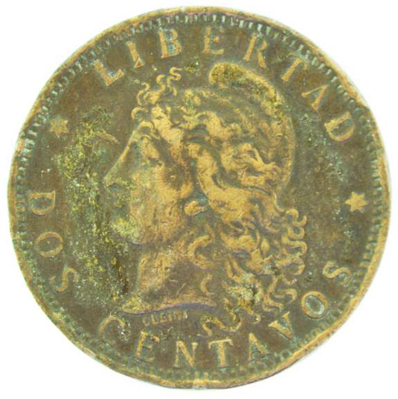 1893 Dos Centavos Republica Argentina