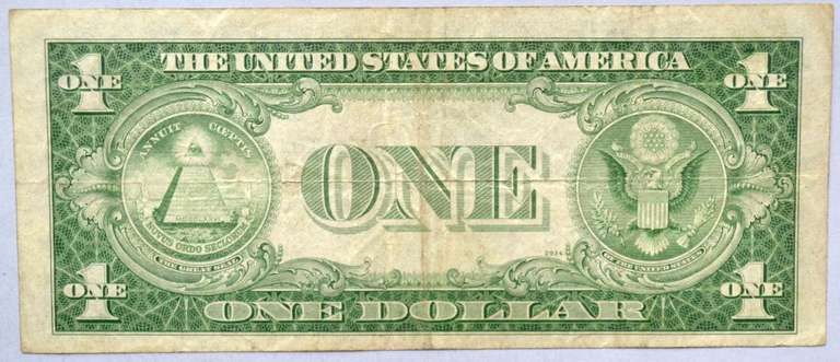 $1 1934 A North Africa Overprint Silver Certificate. Fr2306