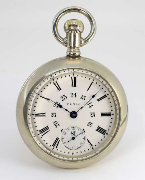 Handsome Elgin c. 1900 Pocket Watch in Nickel