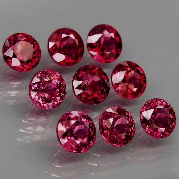 9.97ct premium cherry pink Rhodolite Garnet set