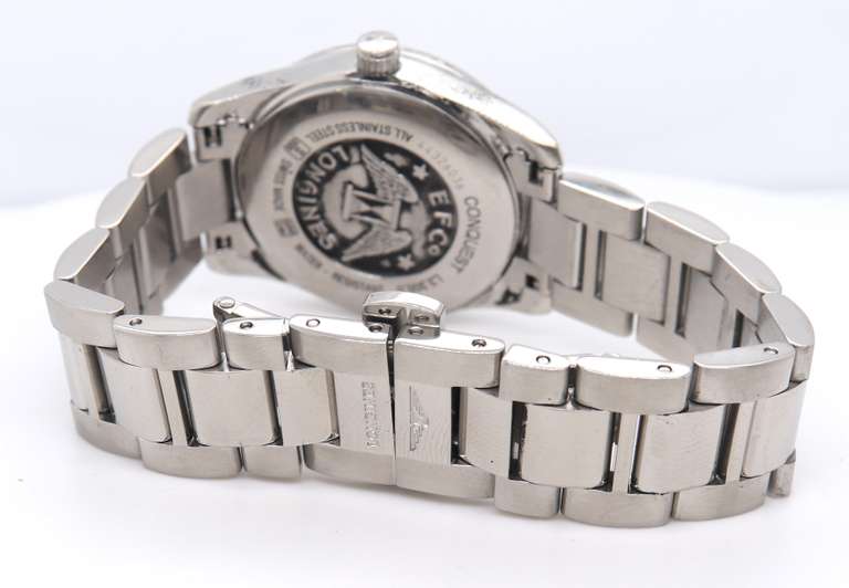 Longines Conquest Stainless Steel Diamond Bezel Ladies Watch