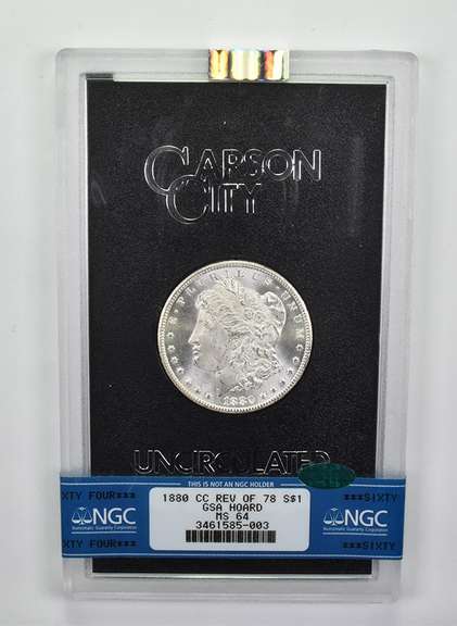 MS64 1880-CC REV Of 78 Morgan Silver Dollar CAC GSA Hoard NGC