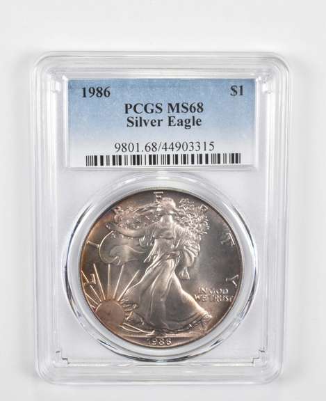 MS68 1986 American Silver Eagle - Graded PCGS