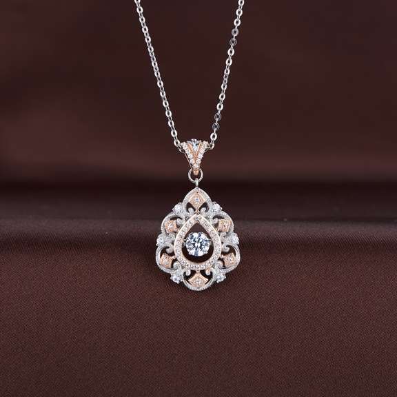 Two Tone Vintage Silver Pendant