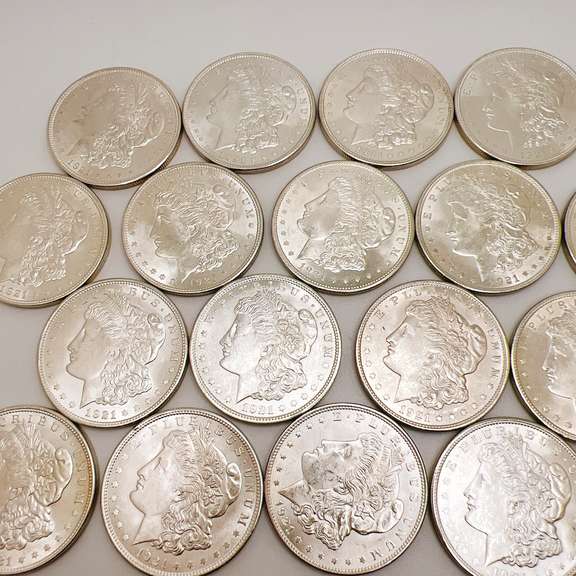 Lot of 20x 1921 Morgan Silver Dollars
