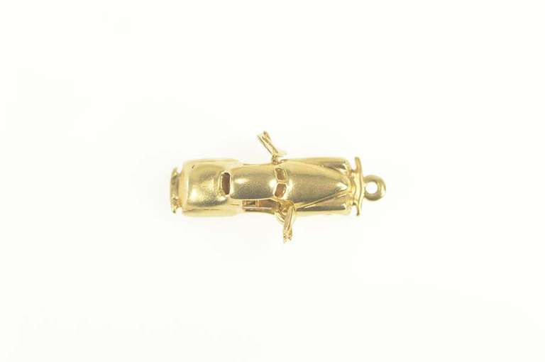 14K Yellow Gold 3D Articulated 1940's Car Opening Doors Charm/Pendant