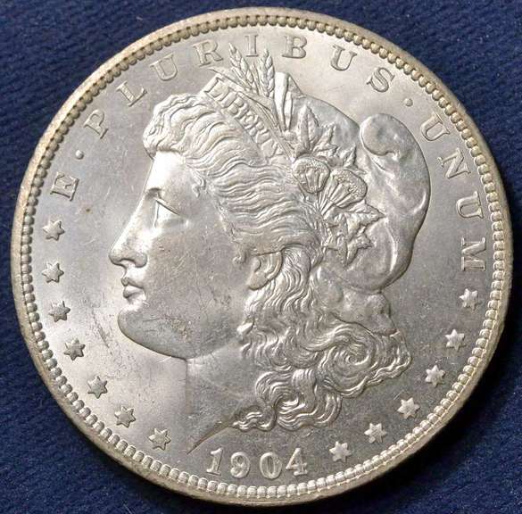 1904-O Morgan Silver Dollar, Circulated.