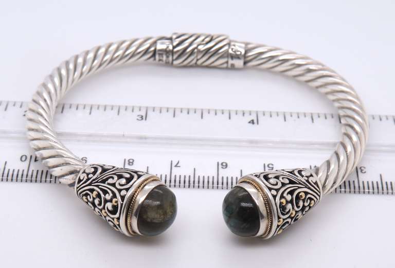 Vintage Sterling Silver Signed Cuff Bangle