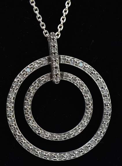 Sterling Silver Necklace With A Circle Pendant