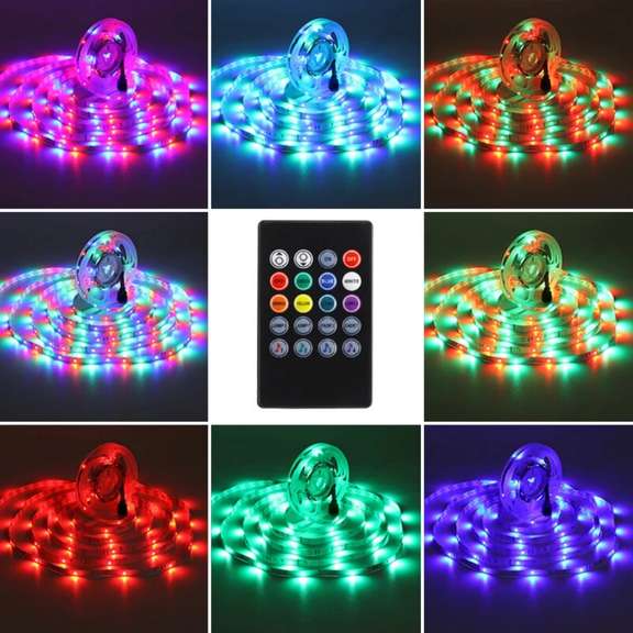16.4ft RGB Bluetooth Led Strip Lights 20 Key Remote
