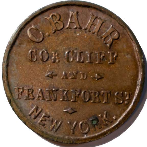 C Bahr New York City Civil War Store Card