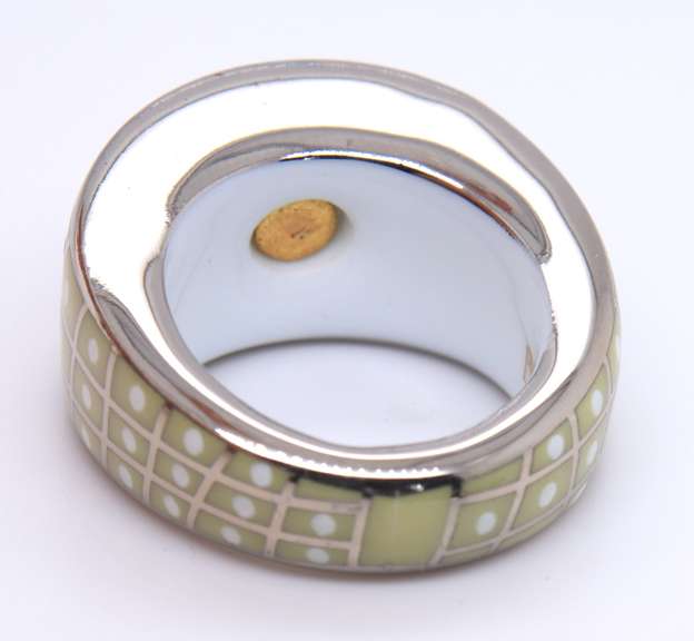 Stylish Silver Bernardaud Forever Dome Ring