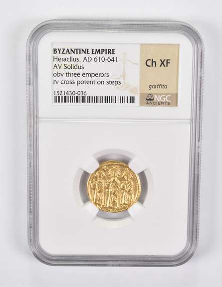 Ch XF AD 610-641 Byzantine Empire AV Solidus Heraclius NGC Ancients