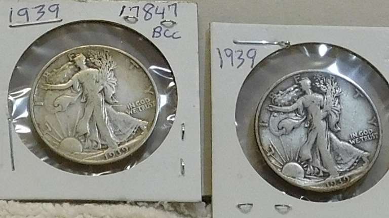 2 each 1939 Walking Lib Hf circ