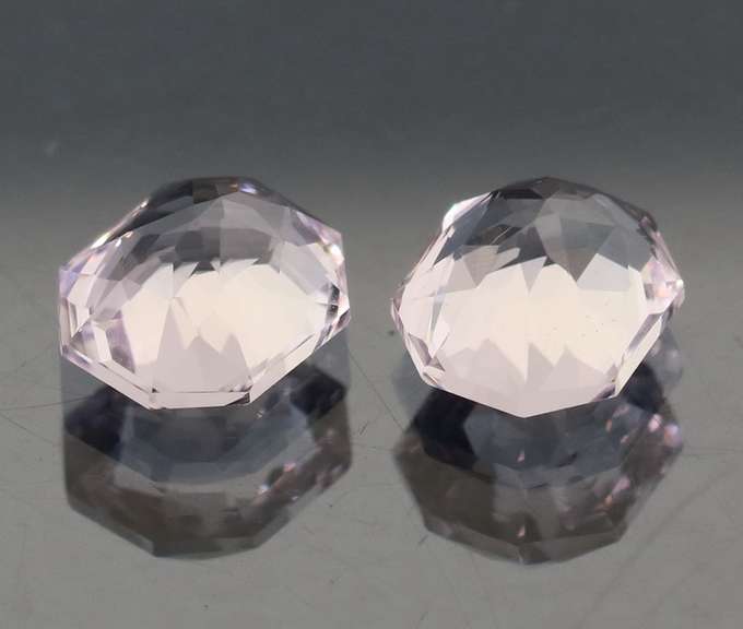 Brilliant 3.49ct natural whisper pink Amethyst set