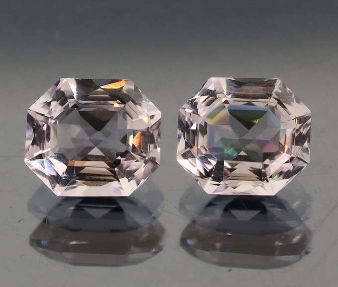 Brilliant 3.49ct natural whisper pink Amethyst set