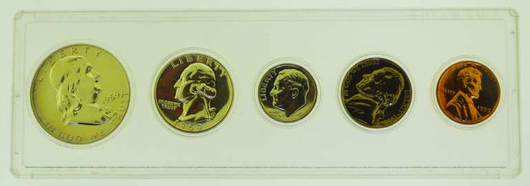 1959 US Silver Proof Set in Capital Plastics Holder