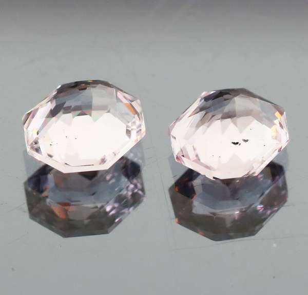 Brilliant 3.25ct natural whisper pink Amethyst set