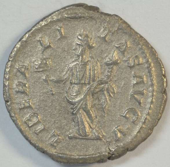 Original near Mint Roman Silver Denarius of Geta, 198-209 AD