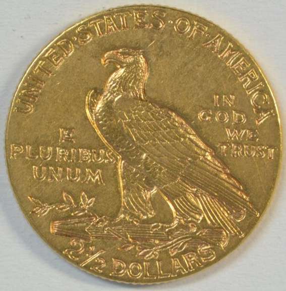 Attractive BU 1910 US $2.50 Indian Gold Piece. Nice