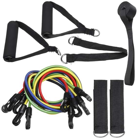 11PCS 30LBS Yoga Resistance Bands Set Home Workout
