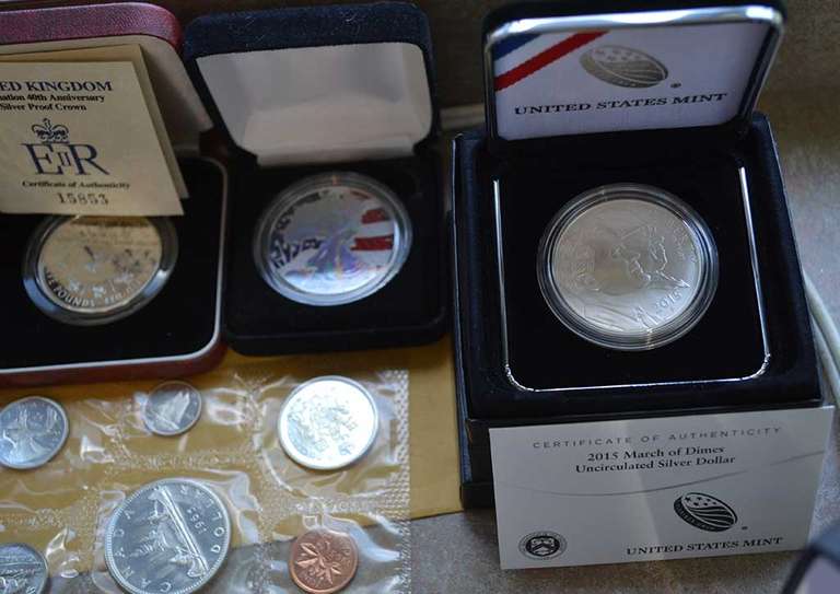 Estate Lot Of Various Coins.