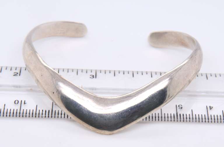 Vintage Sterling Silver Mexico Cuff Bangle Bracelet