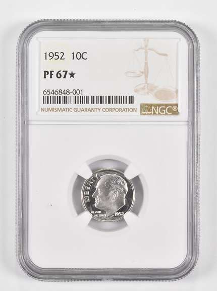 PF67* 1952 Roosevelt Dime - Graded NGC