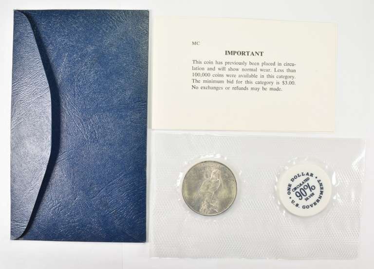 1922 Peace Silver Dollar - GSA Sealed