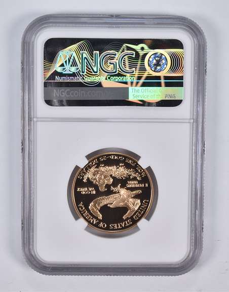 PF70 UCAM 2001-W $25 American Gold Eagle 1/2 Oz. .999 Fine Gold NGC