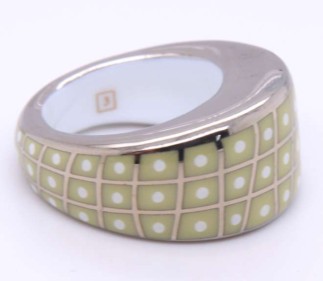 Stylish Silver Bernardaud Forever Dome Ring