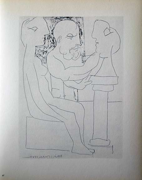 PABLO PICASSO, SCULPTOR WORKING FROM A MODEL