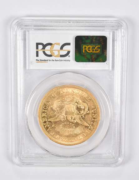 AU50 1853 $20 Liberty Gold Double Eagle PCGS SS Republic Shipwreck
