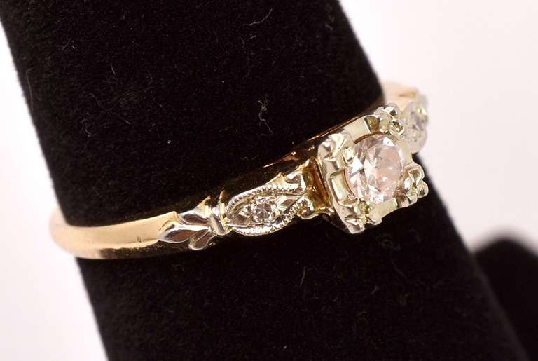 Sensational Vintage Diamond Ring in 14K Yellow Gold