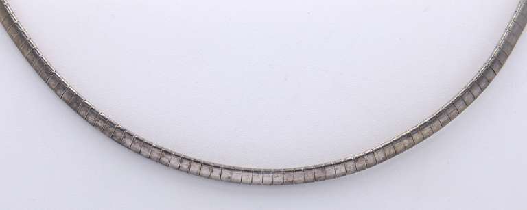 Vintage Italian Sterling Silver Omega Necklace