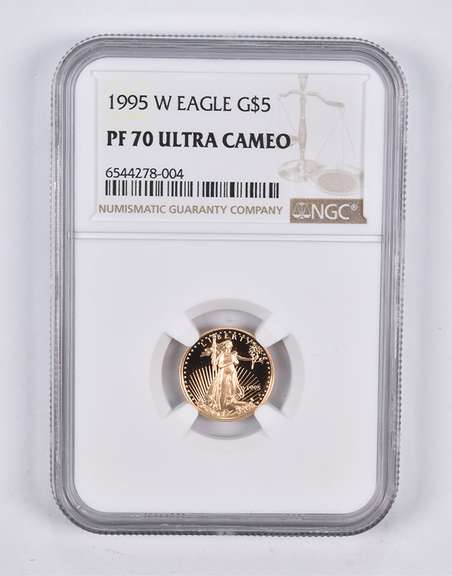 PF70 UCAM 1995-W $5 American Gold Eagle 1/10 Oz. .999 Fine Gold NGC