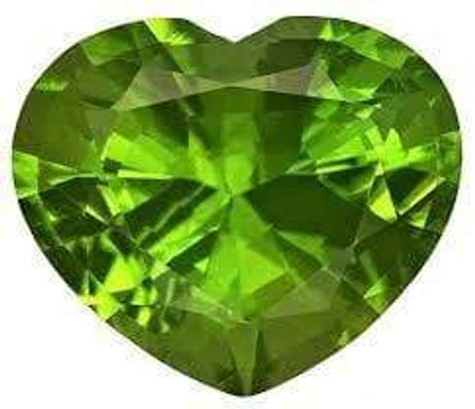 7MM HEART PERIDOT LOOSE GEMSTONE