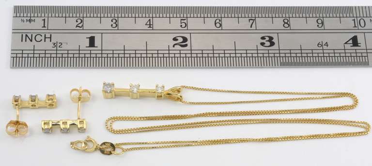 In Demand 3 Diamond Pendant & Earrings