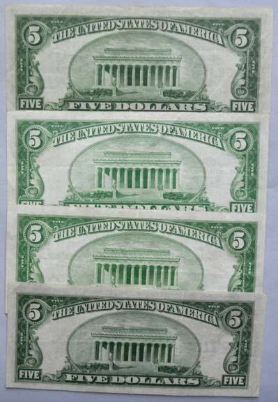 4 1934 1934 A $5 Federal Reserve Notes