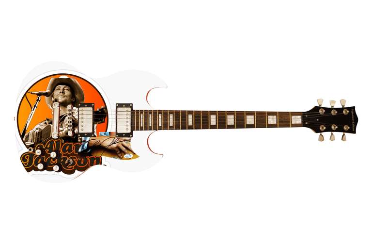 Alan Jackson Autographed Signed Custom Graphics Photo Guitar