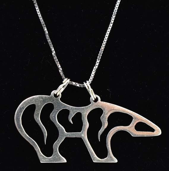 Sterling Silver Bear Necklace