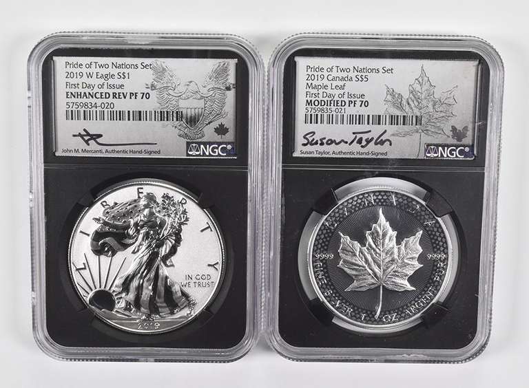 2019 Pride of 2 Nations *NGC PF70 FDI MERCANTI+TAYLOR*CANADIAN