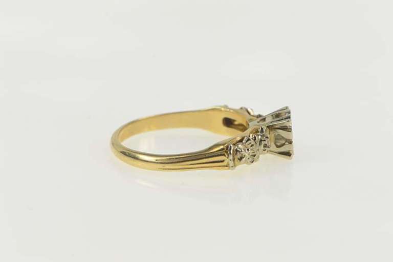 14K Yellow Gold Vintage NOS 1950's 3.65mm Engagement Setting Ring