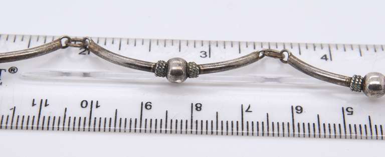 Vintage Sterling Silver Ball Bead Link Bracelet
