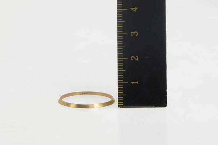 14K Yellow Gold Vintage NOS 1950's Grooved Wedding Band Ring
